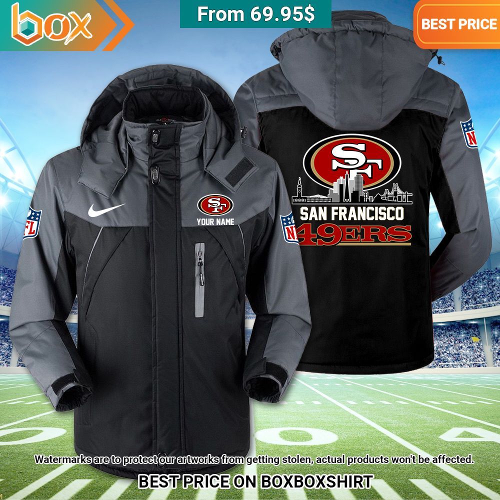 San Francisco 49ers NFL Custom Interchange Jacket Cutting dash