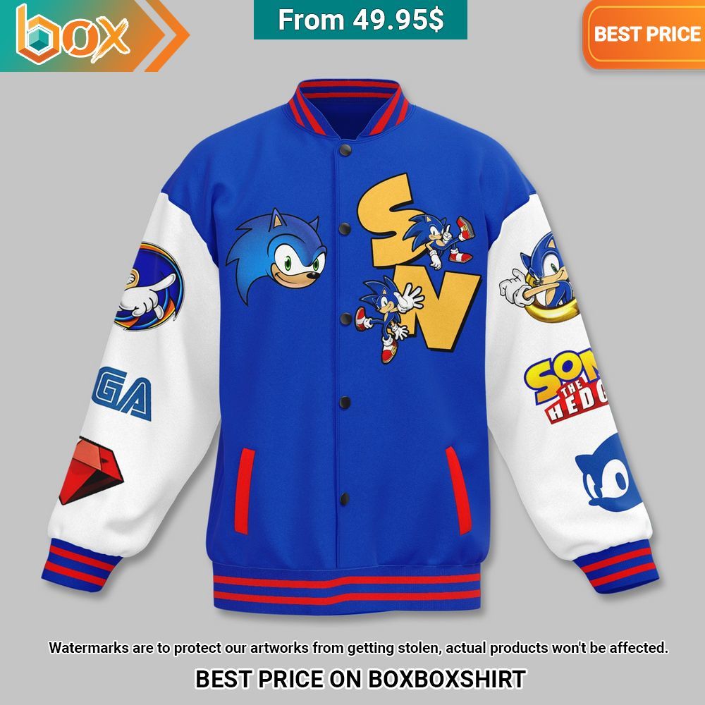 Sonic's The Name Speed's My Game Baseball Jacket I like your hairstyle