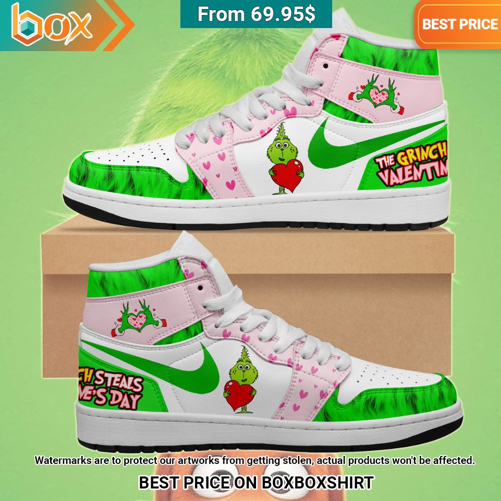 The Grinch Valentine's Day Air Jordan 1 Such a charming picture.
