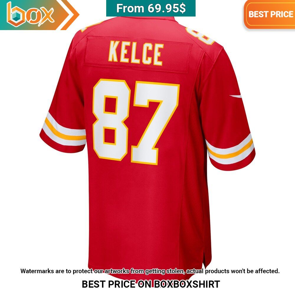 Travis Kelce Kansas City Chiefs Nike Super Bowl LVIII Game Red Football Jersey 8