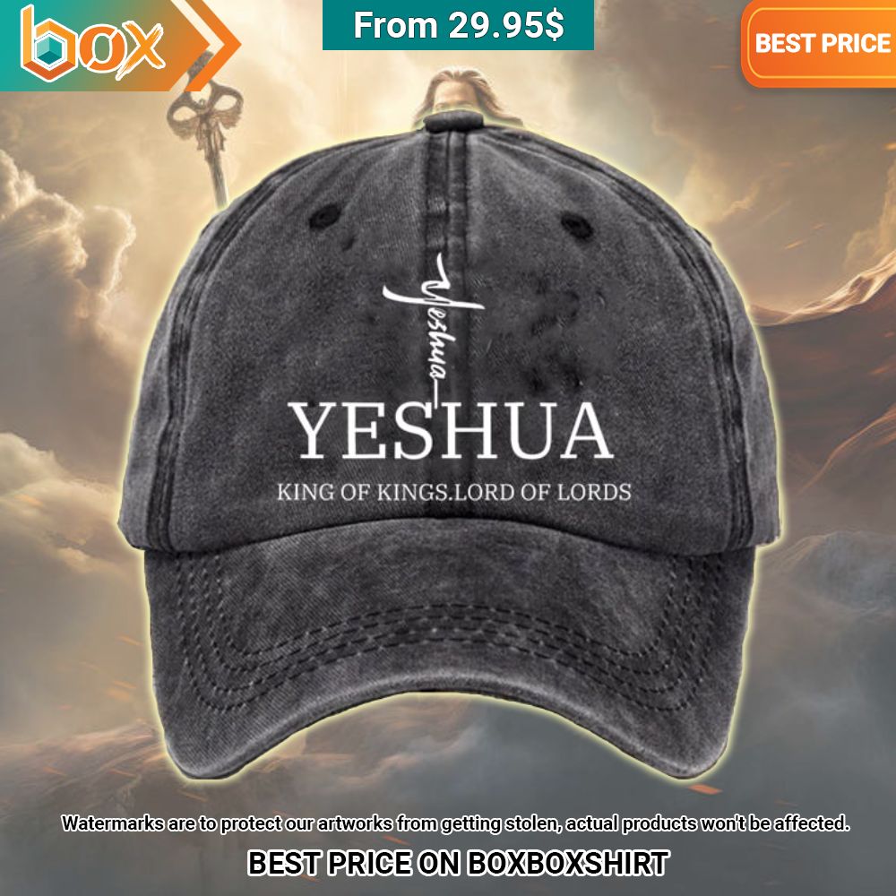 Yeshua King Of Kings Lord Of Lords Cap Black