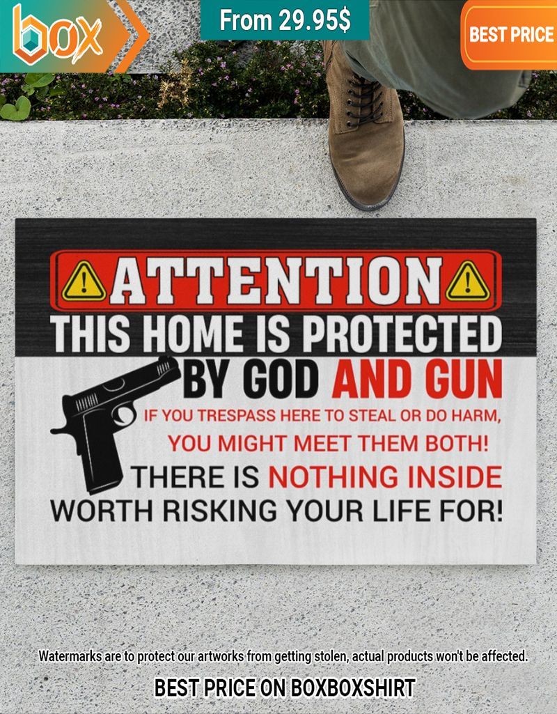 attention this home is protected by god and gun doormat 2 413.jpg