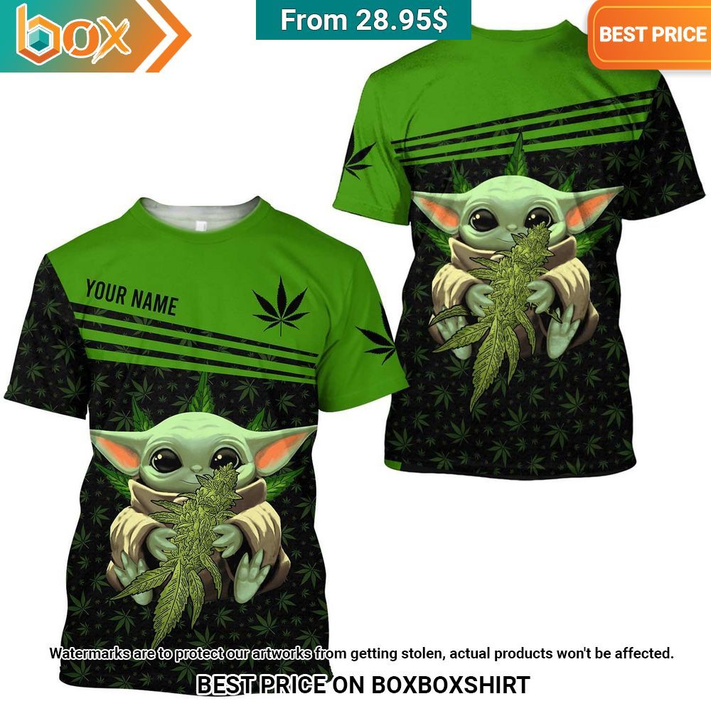 Baby Yoda Weed Custom T shirt, Hoodie You tried editing this time?