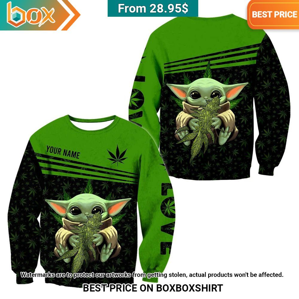 Baby Yoda Weed Custom T shirt, Hoodie My favourite picture of yours