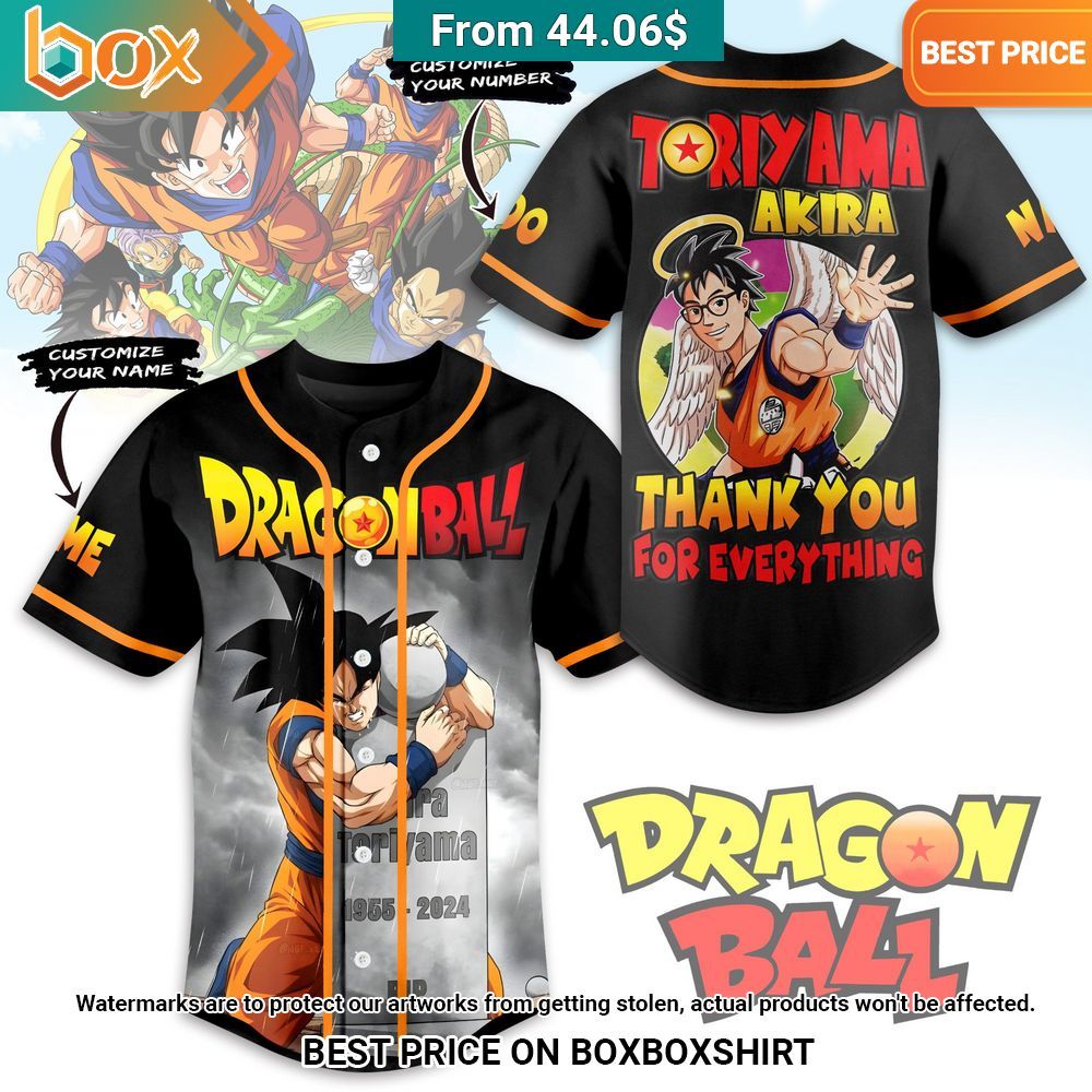 dragon ball toriyama akira thank you for everything custom baseball jersey 1 522.jpg