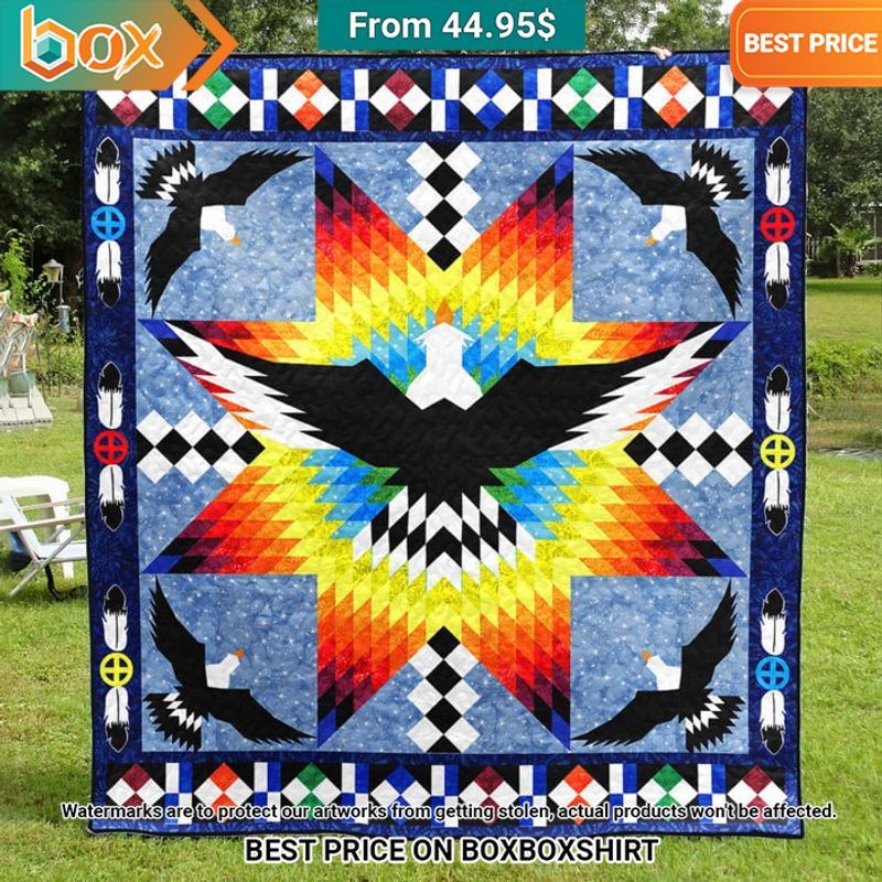 Eagle Native American Star Pattern Blanket