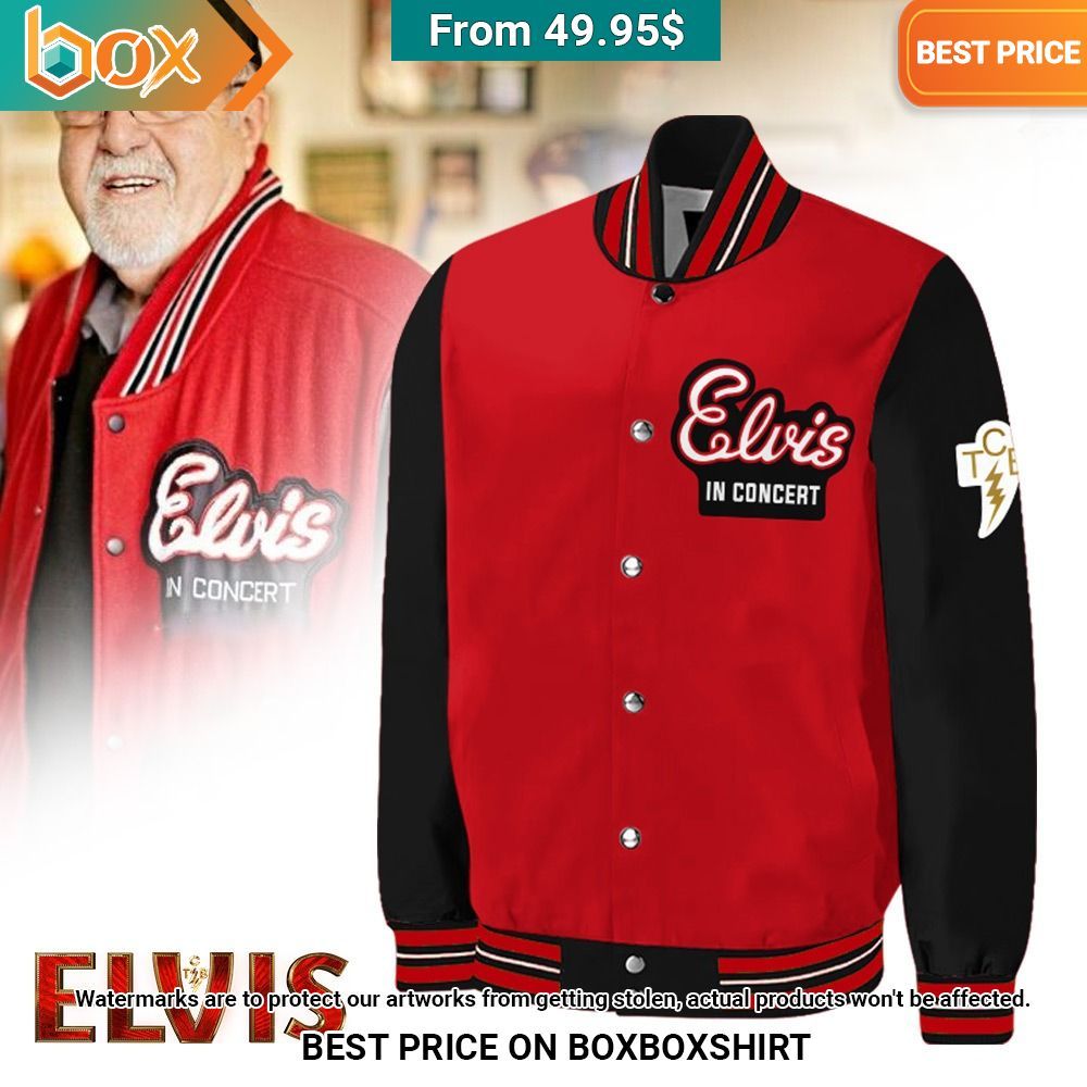 Elvis In Concert Baseball Jacket It is too funny