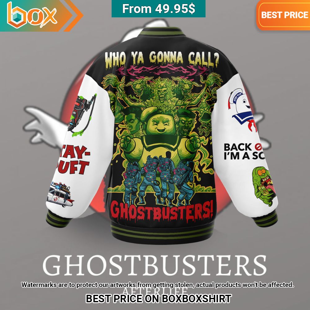 Ghostbusters Who You Gonna Call? Baseball Jacket Eye soothing picture dear