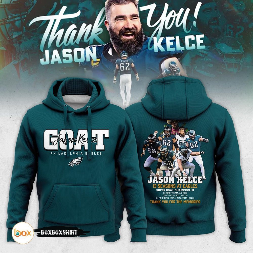 Goat Jason Kelce Philadelphia Eagles Thank You Shirt Stand easy bro