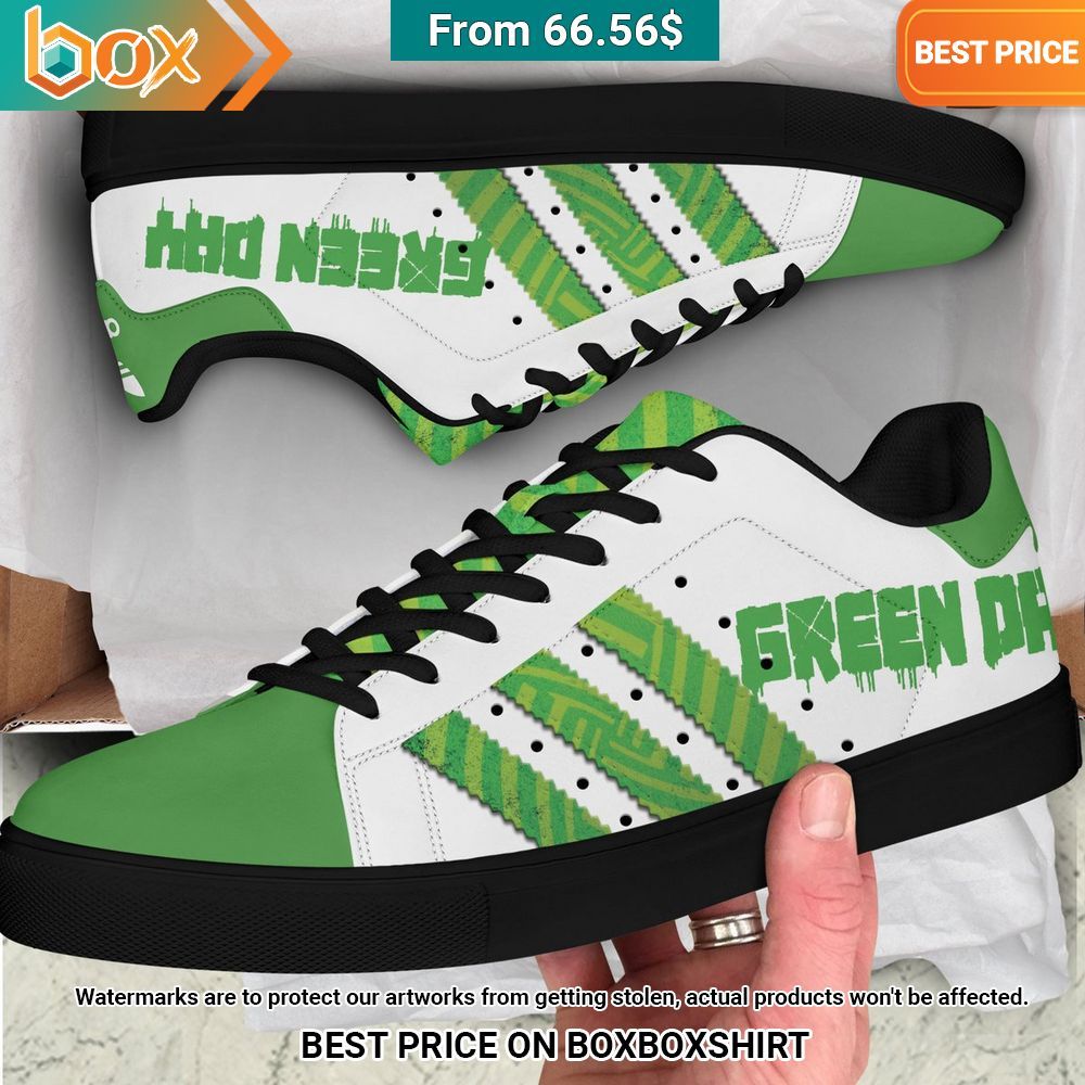 Green Day Heart Stan Smith Low Top Shoes Loving click
