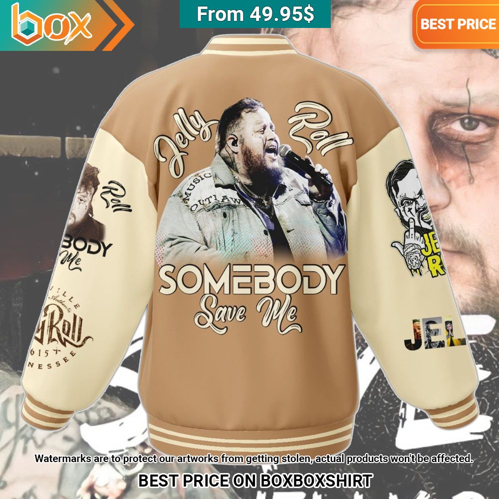 Jelly Roll Somebody Save Me Song Baseball Jacket Stand easy bro