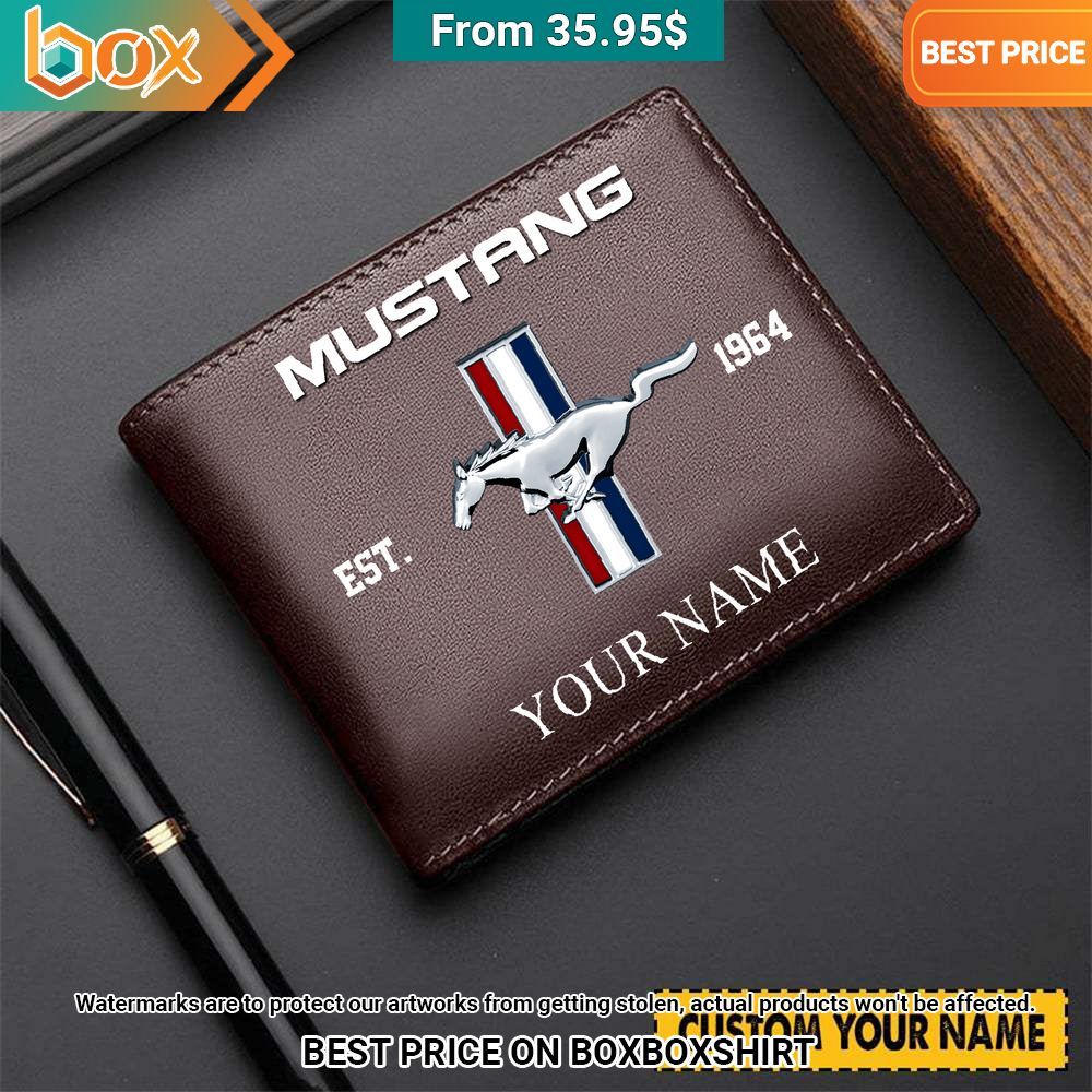 Mustang 1964 Custom Leather Wallet Natural and awesome