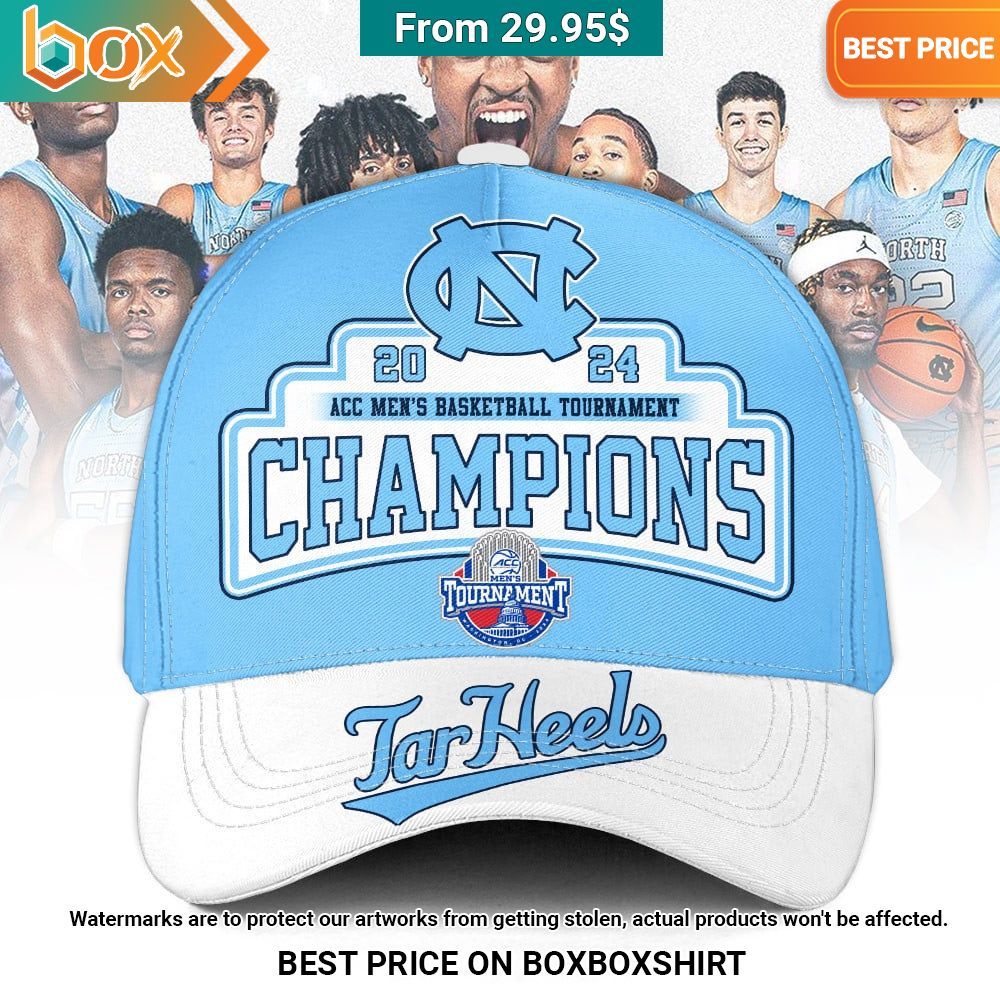 North Carolina Tar Heels 2024 ACC Men's Basketball Tournament Champions Cap Hat Blue