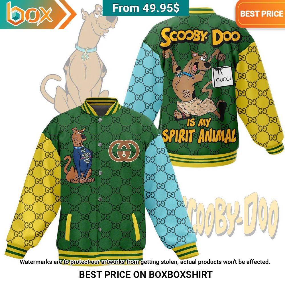 Scooby Doo Is My Spirit Animal Gucci Baseball Jacket Cutting dash