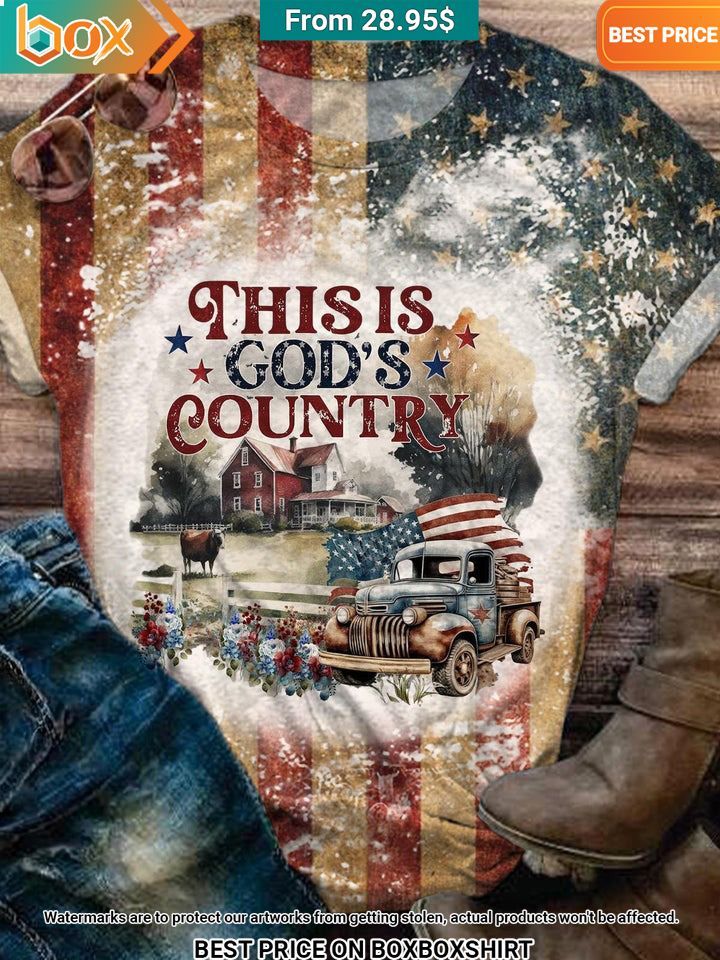 This Is God's Country American Flag T shirt Nice photo dude