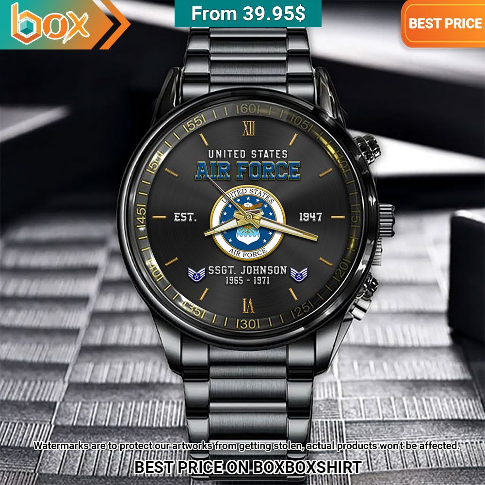 U.S. Air Force Custom Stainless Steel Watch Stunning