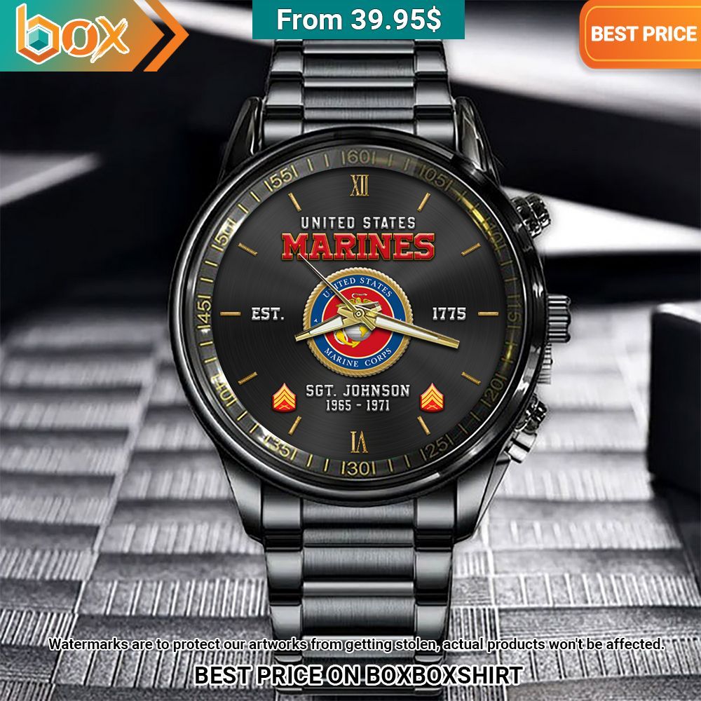 u s marine corps custom stainless steel watch 2 495.jpg