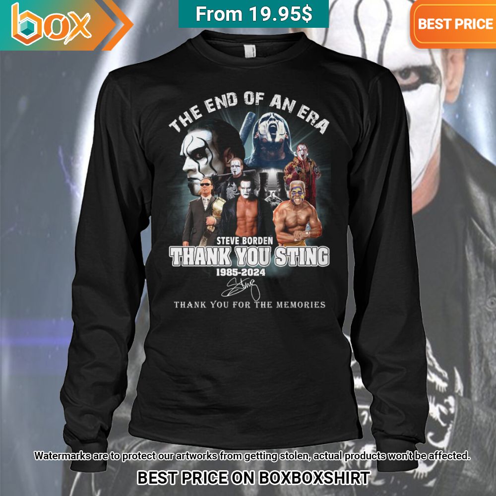 WWE The End Of An Era Steve Borden Thank You Sting Shirt Great, I liked it