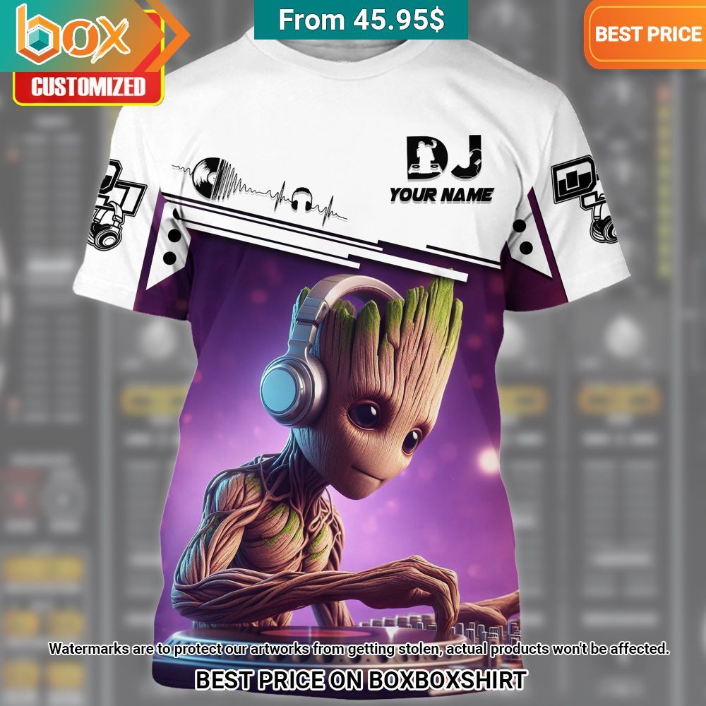 Baby Groot Born to DJ Forced to Work Custom Polo Shirt