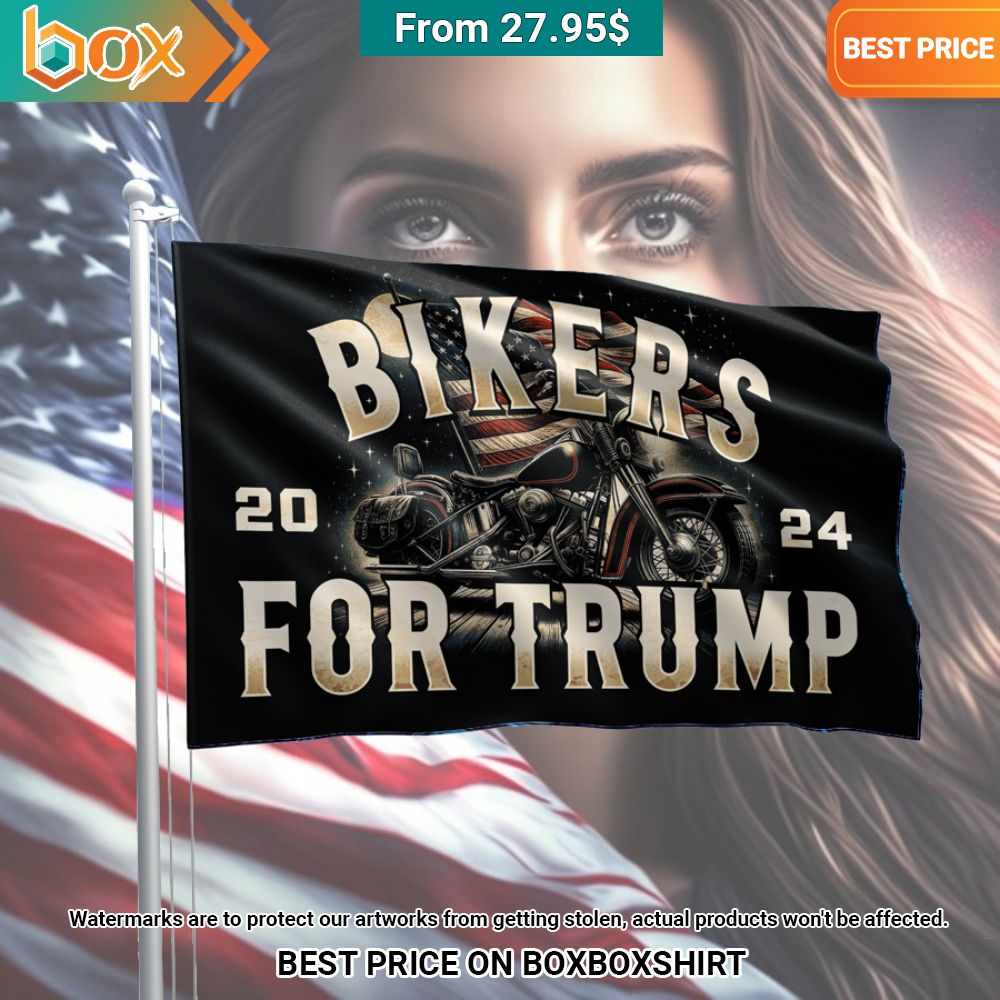 Bikers 2024 For Trump American Flag 5