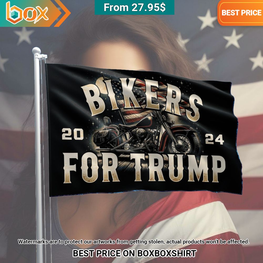 Bikers 2024 For Trump American Flag 6