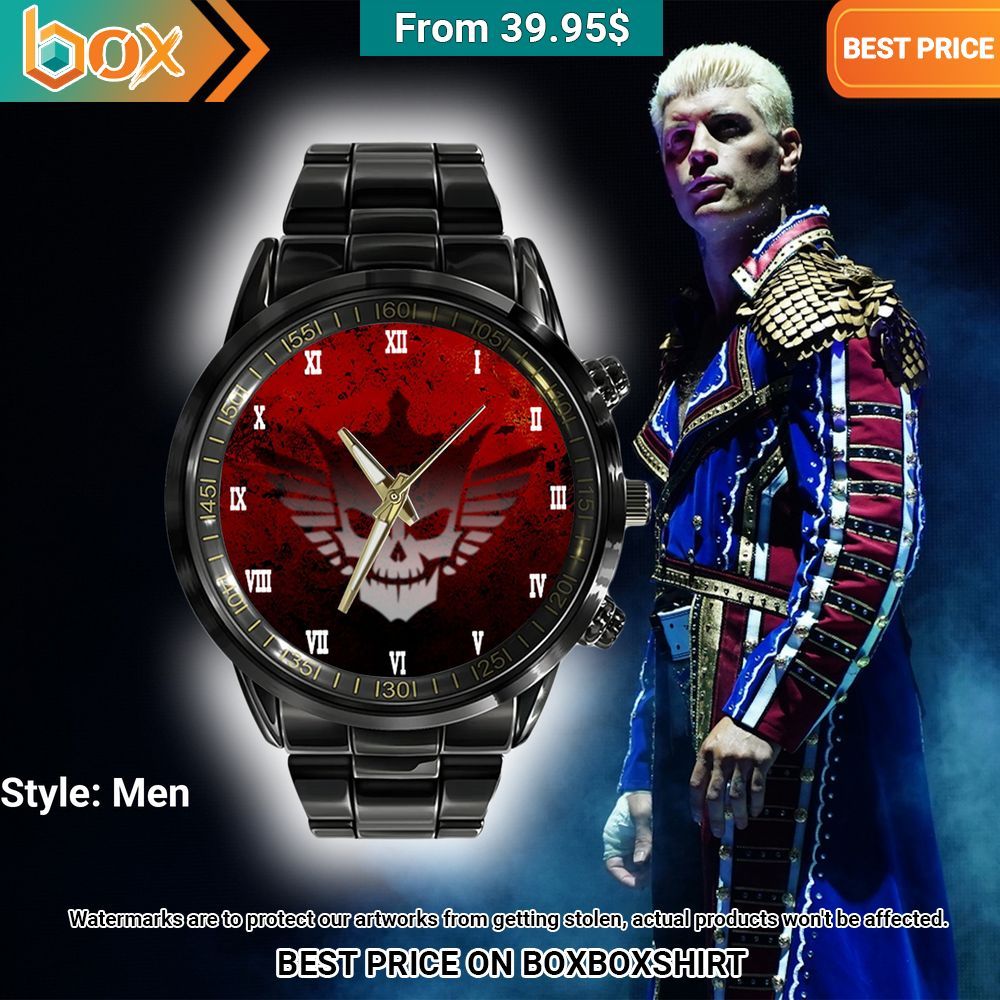 Cody Rhodes Skull Logo Stainless Steel Watch Pic of the century