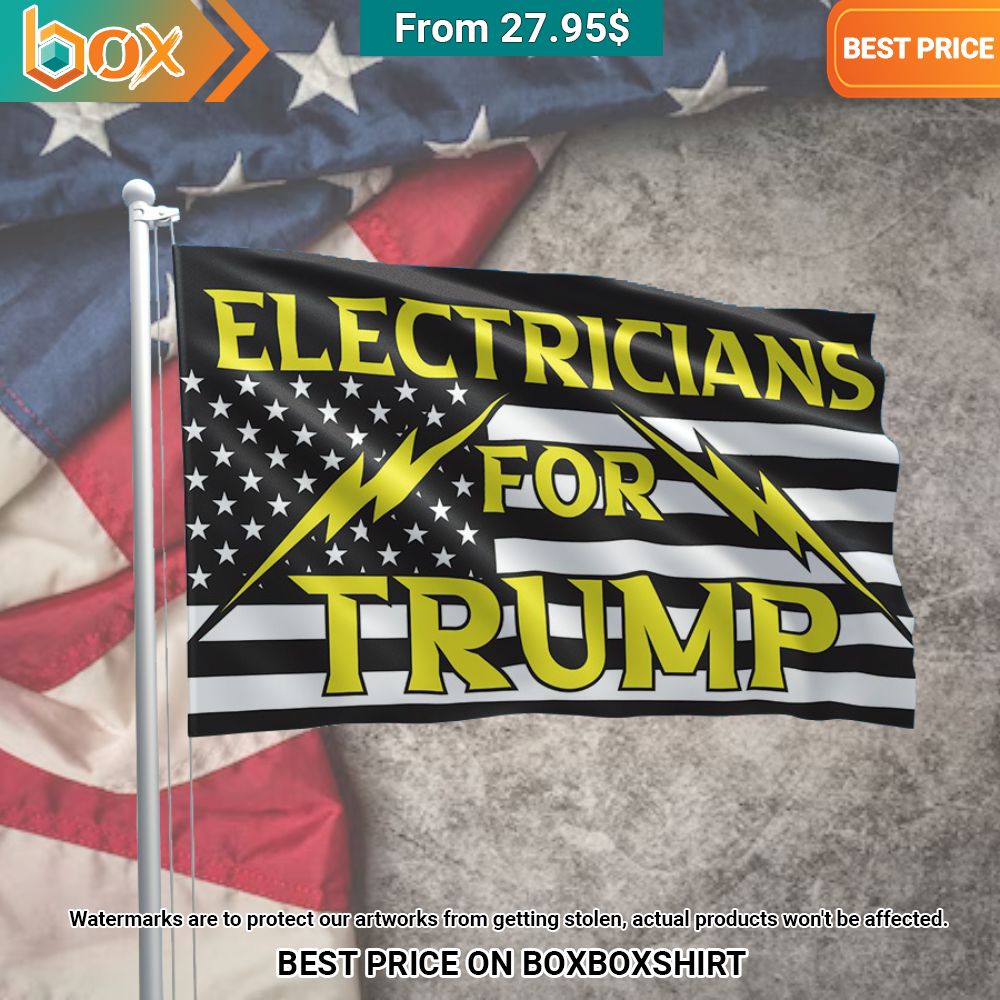 Electricians For Trump 2024 American Flag Looking so nice
