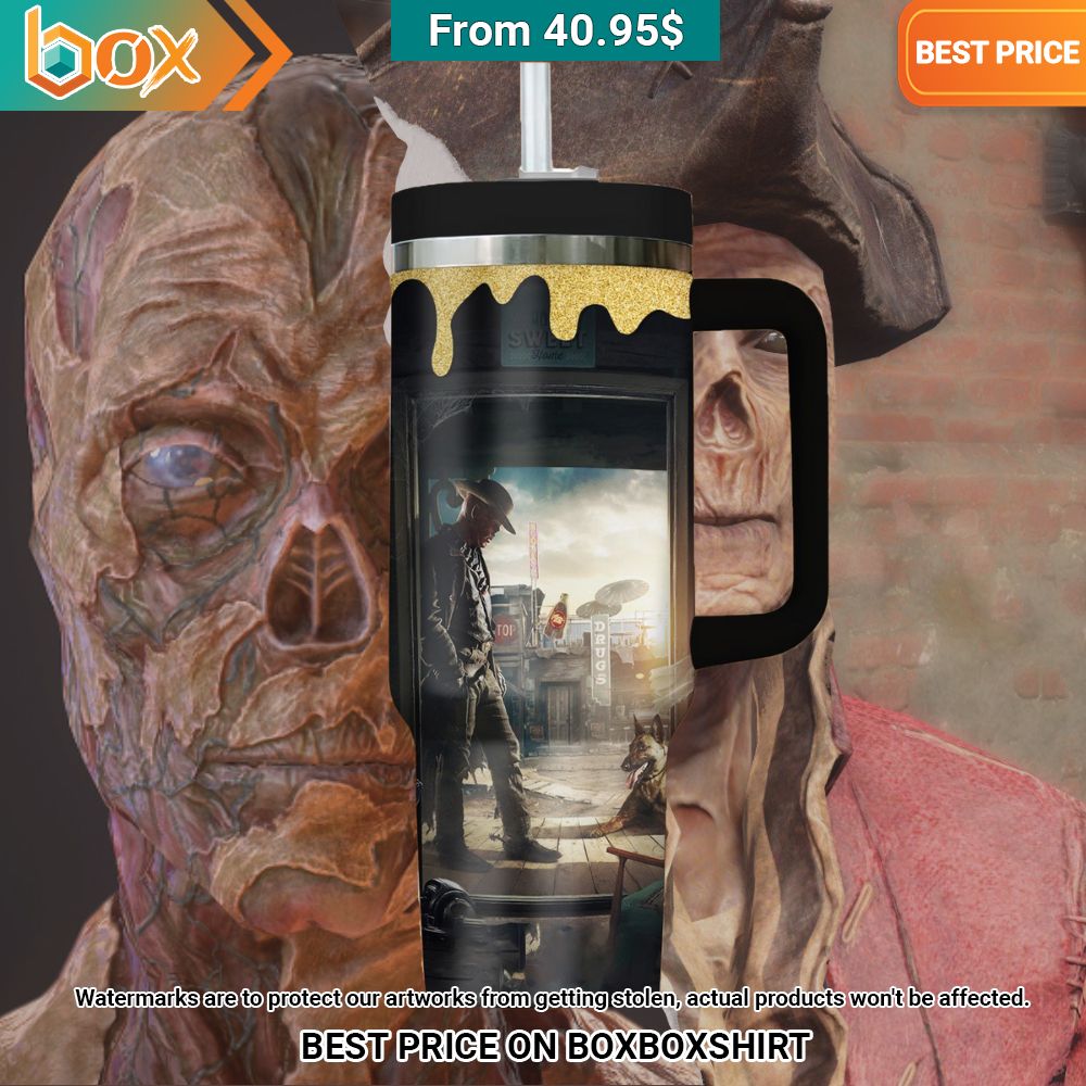 Fallout Walton Goggins The Ghoul Get Wasted Tumbler Stand Easy Bro
