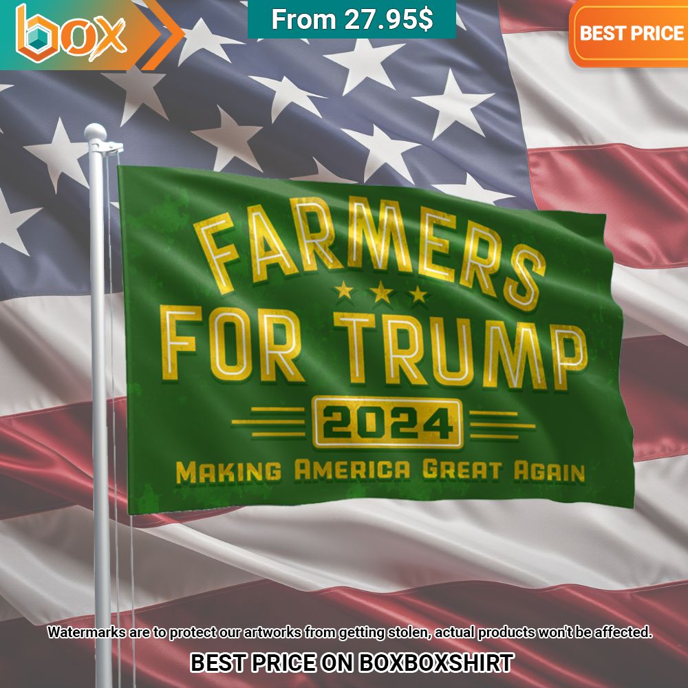 Farmers For Trump 2024 Making America Great Again Flag Rocking picture