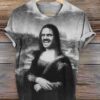 Funny Mona Lisa T shirt The beauty has no boundaries in this picture.