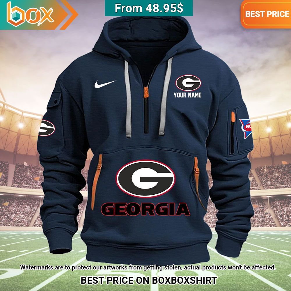 georgia bulldogs football nfl custom half zip heavy hoodie 2 399.jpg
