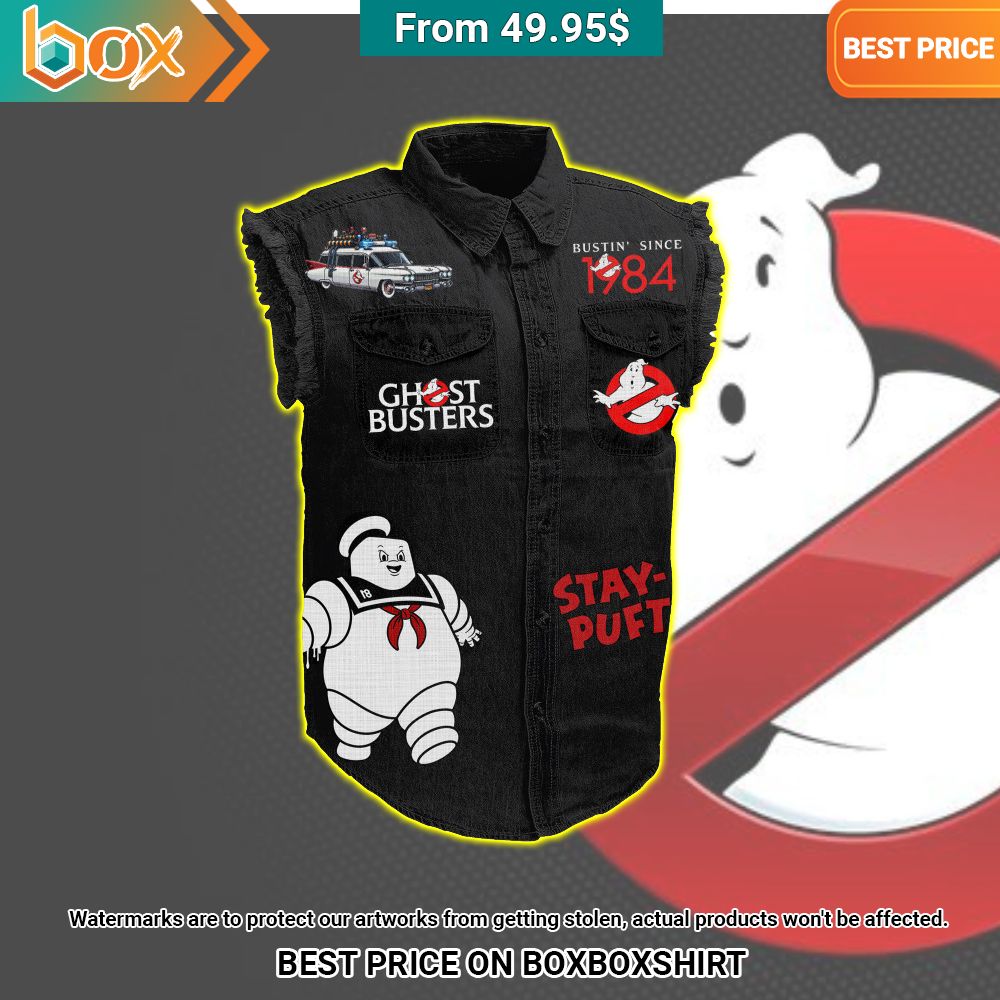 Ghostbusters Who You Gonna Call 2D Sleeveless Denim Jacket 48