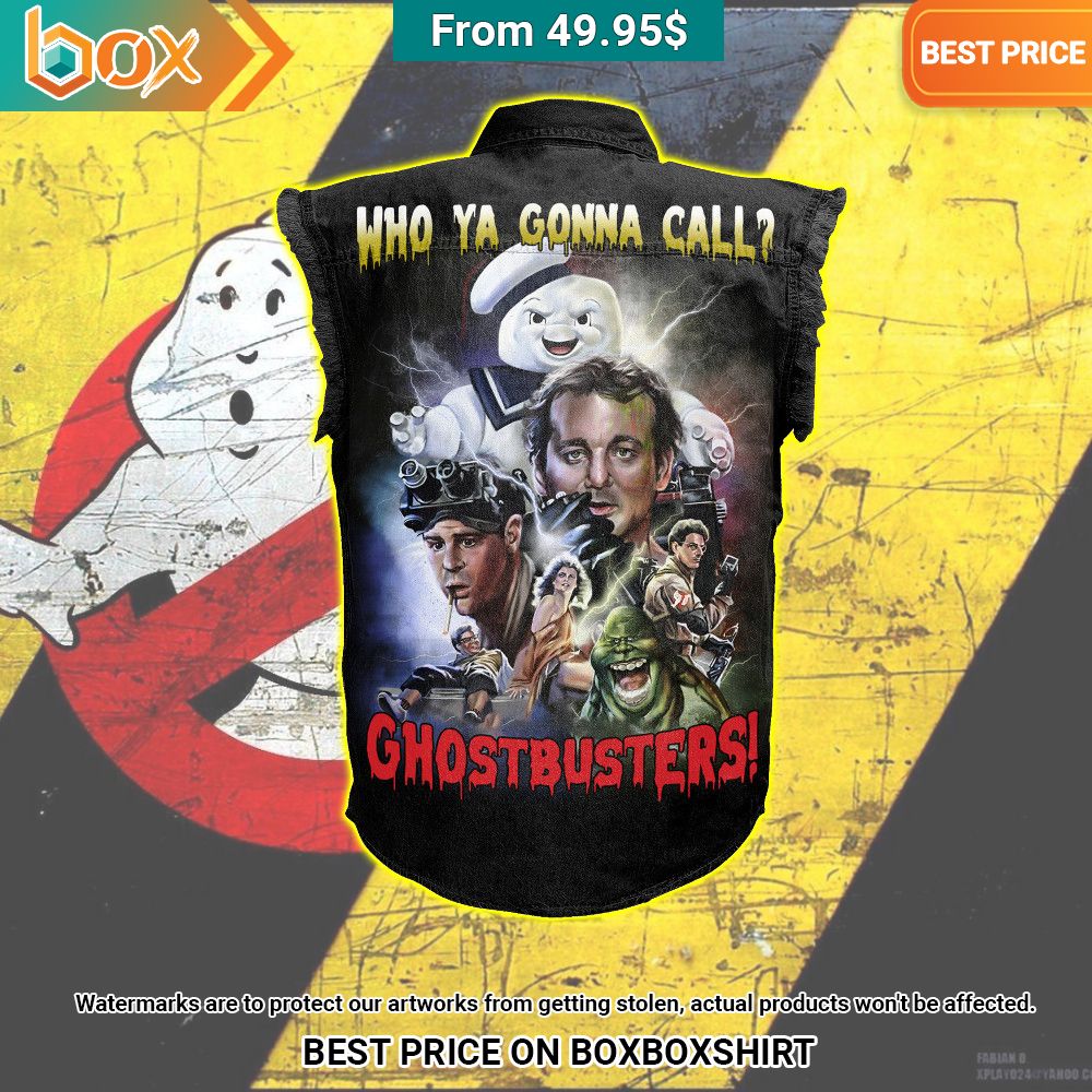 Ghostbusters Who You Gonna Call 2D Sleeveless Denim Jacket 47