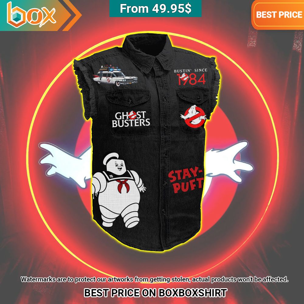 Ghostbusters Who You Gonna Call 2D Sleeveless Denim Jacket 46