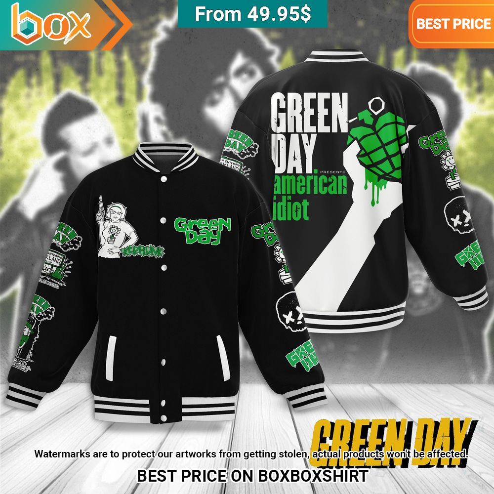 Green Day American Idiot Baseball Jacket Pic of the century
