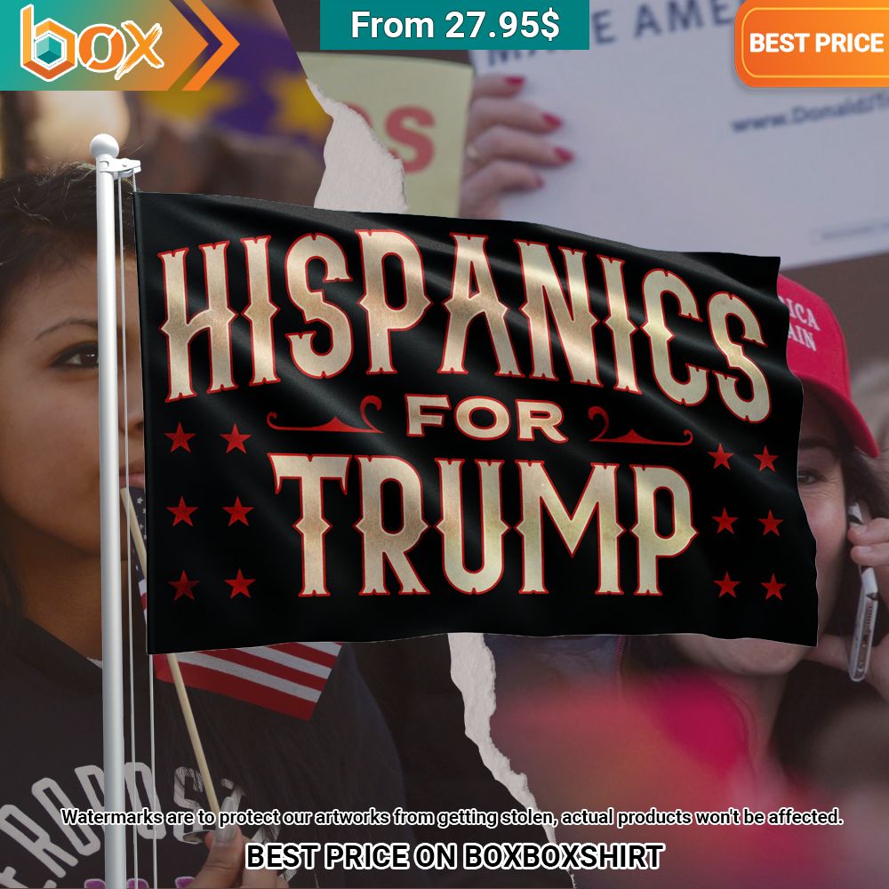 Hispanics For Trump Flag Unique and sober