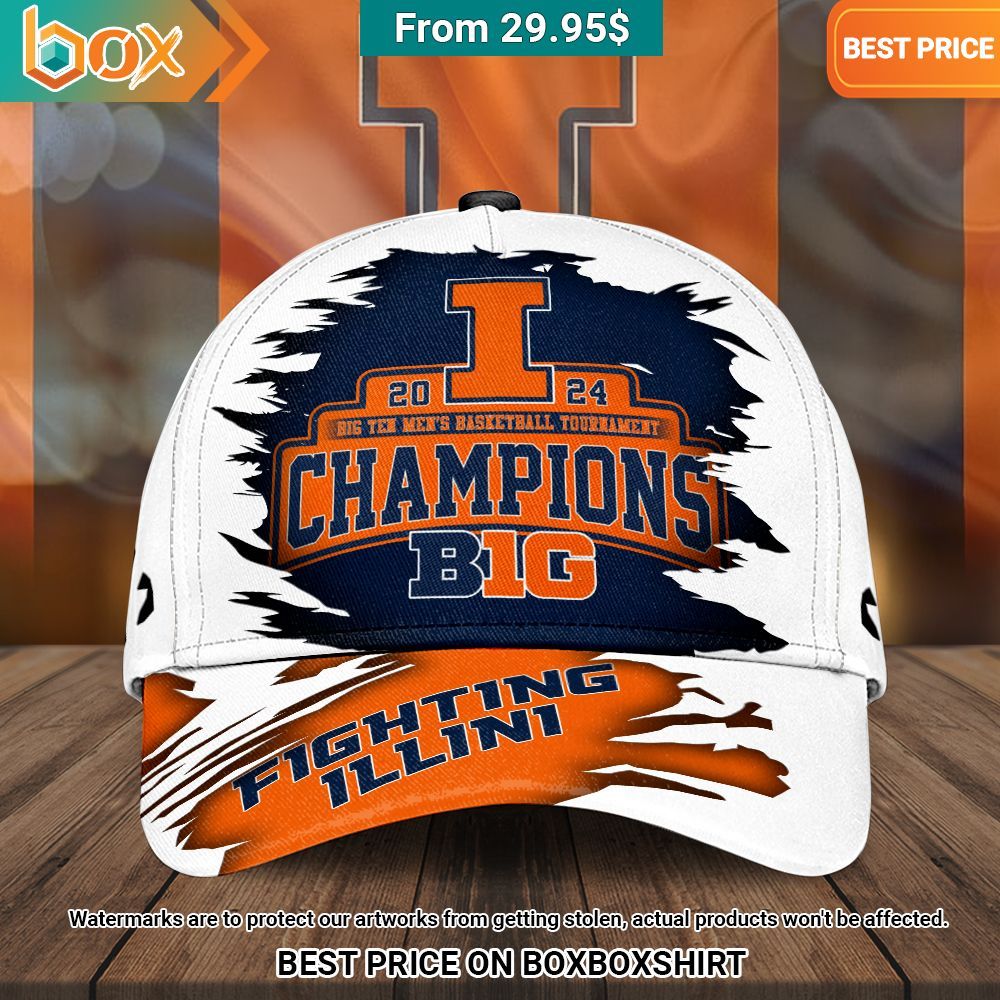 Illinois Fighting Illini men's basketball Tournament Champions Big Ten 2024 Cap