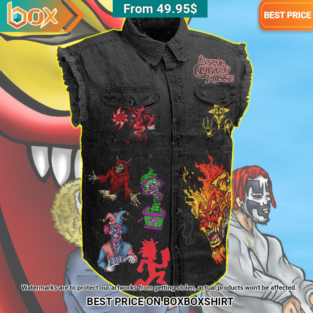Insane Clown Posse Blood Makes You Related Loyalty Makes You Family 2D Sleeveless Denim Jacket 41
