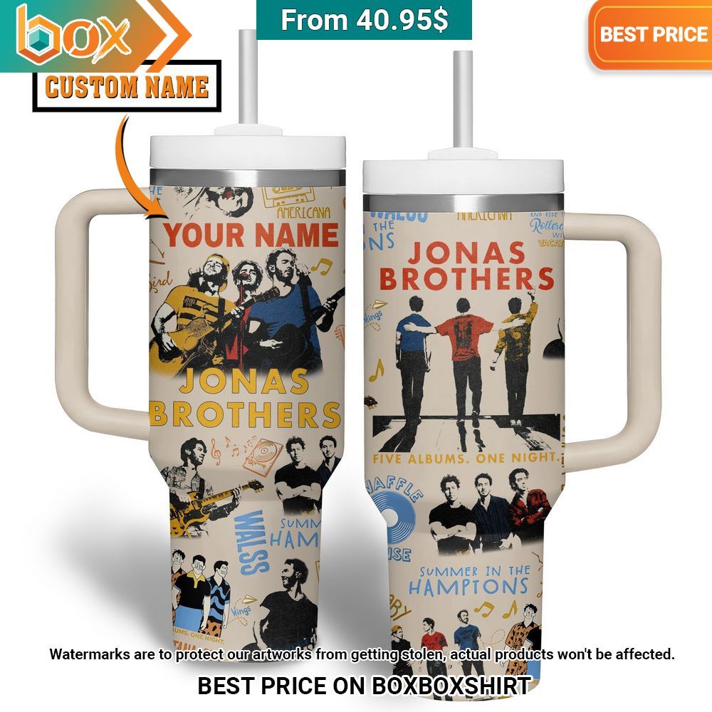 Jonas Brothers Custom Tumbler Beauty is power; a smile is its sword.
