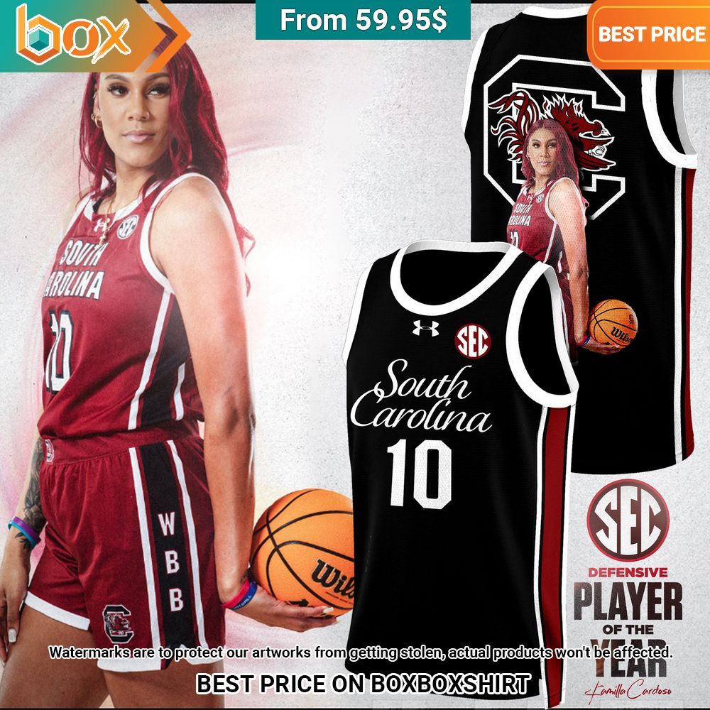 Kamilla Cardoso South Carolina Gamecocks women’s Basketball Black Jersey