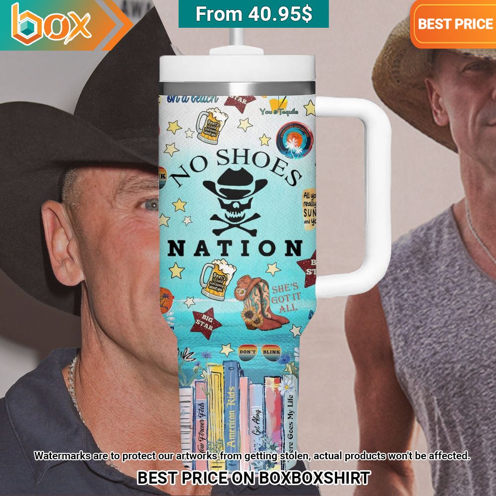 Kenny Chesney No Shoes Nation Skull Tumbler Coolosm