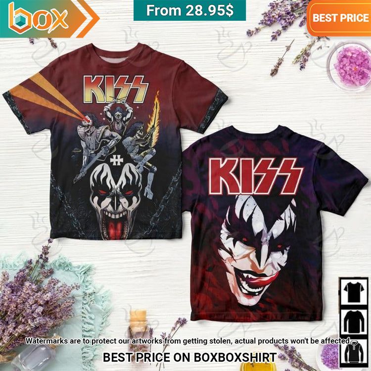 Kiss Rock Band Album Cover Shirt Elegant and sober Pic