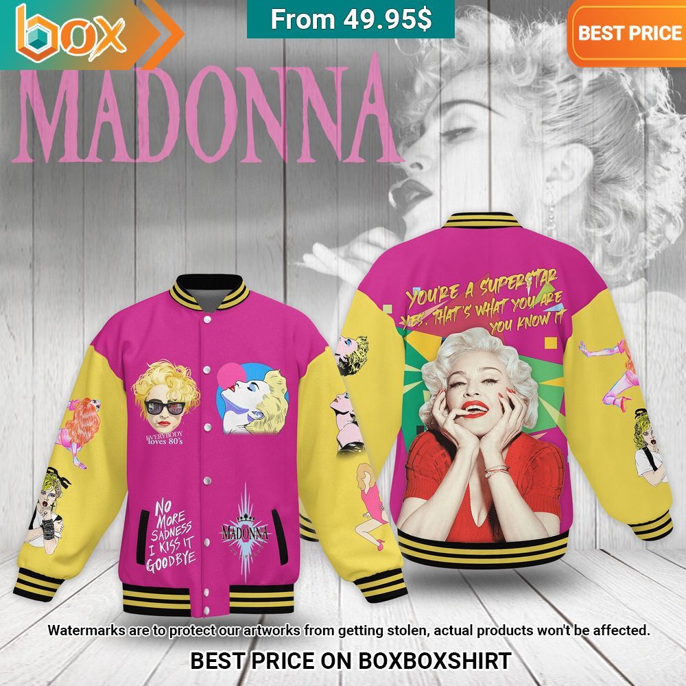 Madonna Everybody Loves 80's Baseball Jacket Beauty queen