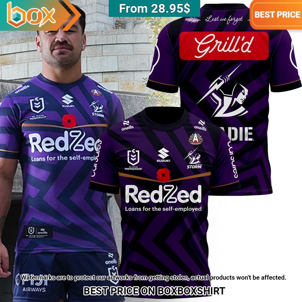 Melbourne Storm T shirt I love how vibrant colors are in the picture.