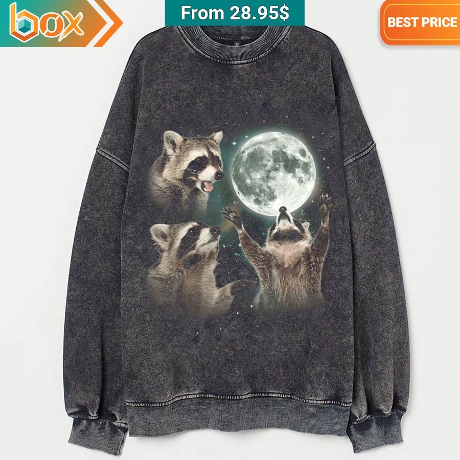 Racoons Howling At The Moon Vintage T Shirt Longsleeve 1 338.jpg