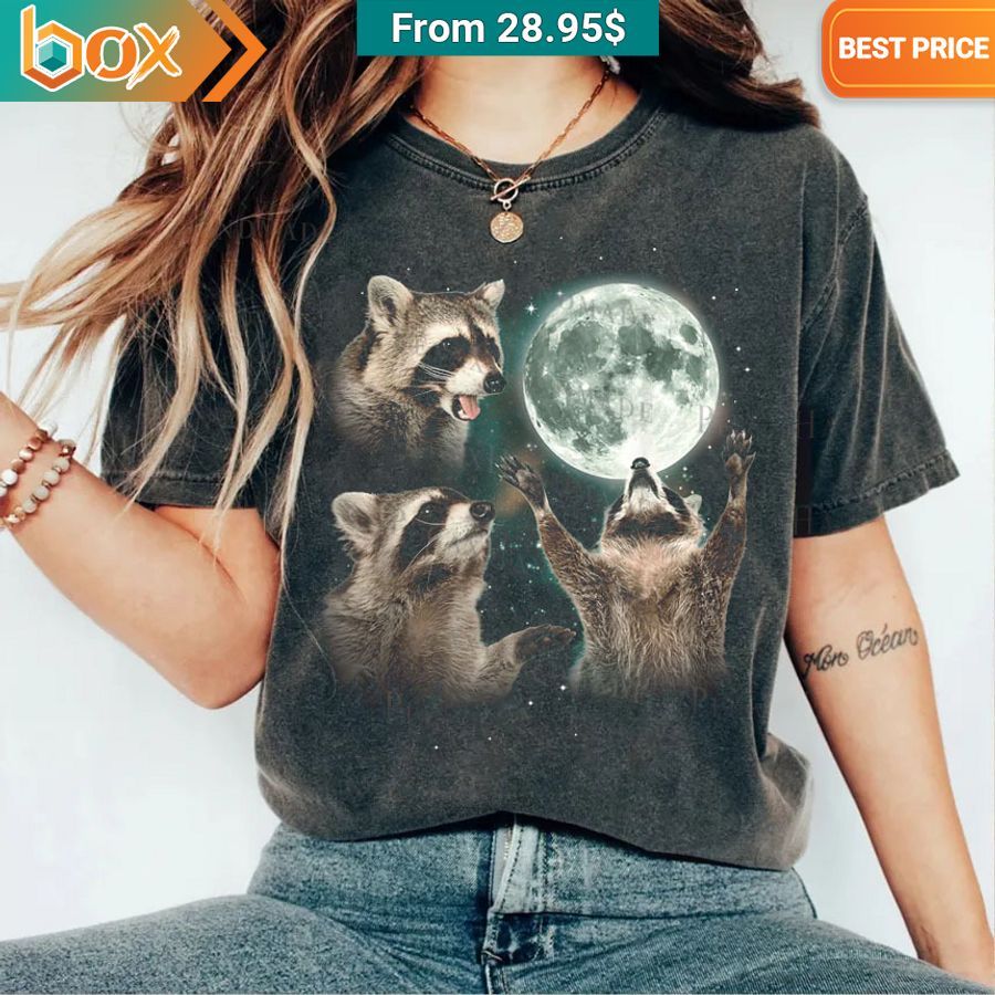 Racoons Howling At The Moon Vintage T Shirt Longsleeve 2 291.jpg
