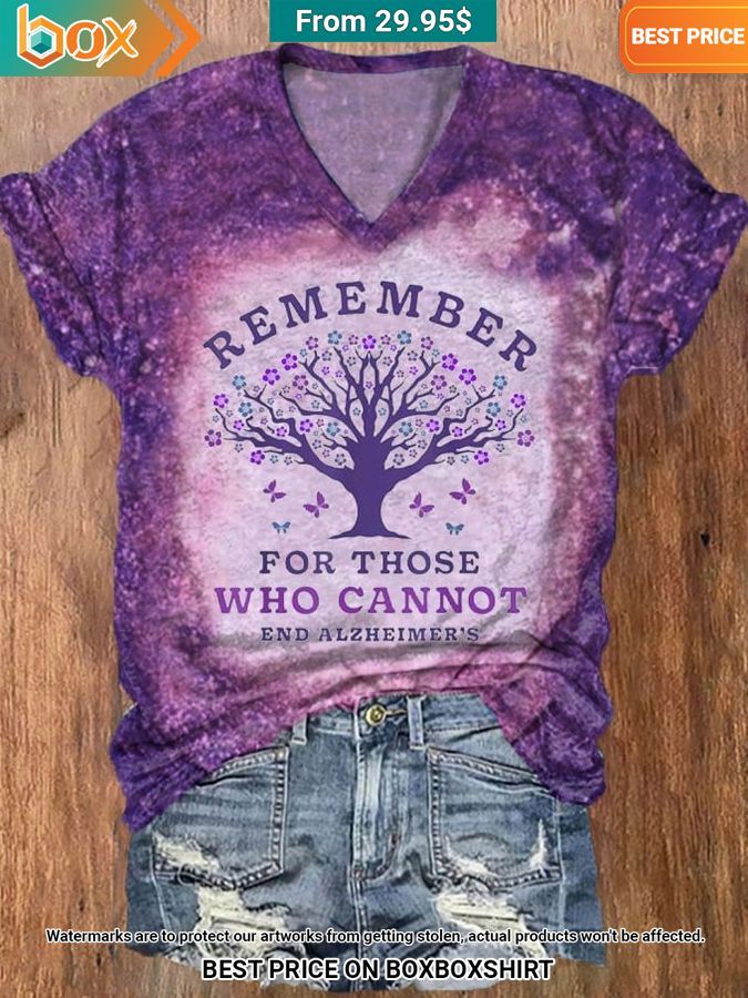 Remember For Those Who Cannot Dementia Alzheimer's Disease Awareness V-neck T-shirt