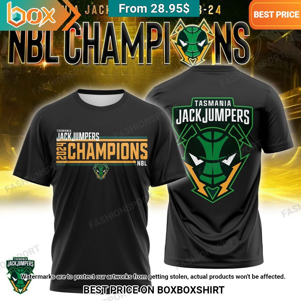 Tasmania JackJumpers Champions 2024 NBL T shirt Natural and awesome