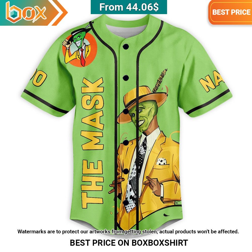 The Mask Stanley Ipkiss It's Party Time Custom Baseball Jersey Good one dear