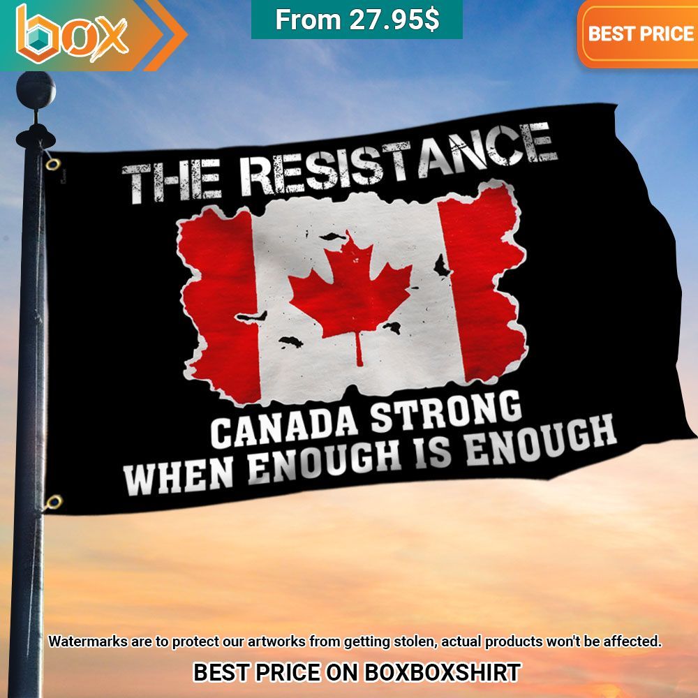 The Resistance Canada Strong When Enough Is Enough Flag Speechless